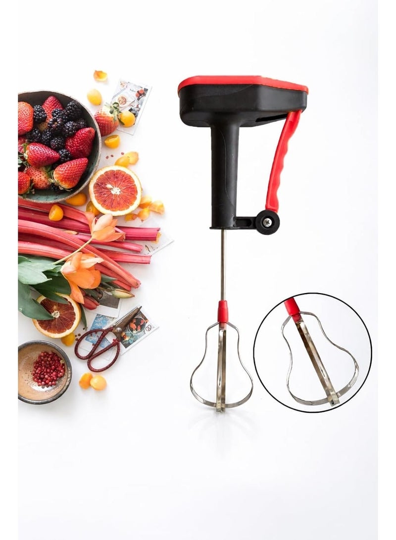 Hand Blender Whisker | Handheld Press Mixer with Steel Blades | Hand Mixer for Coffee, Lassi, Cream, Soup, Butter Milk | Egg Beater, Whisk Frother for Kitchen - Image 3